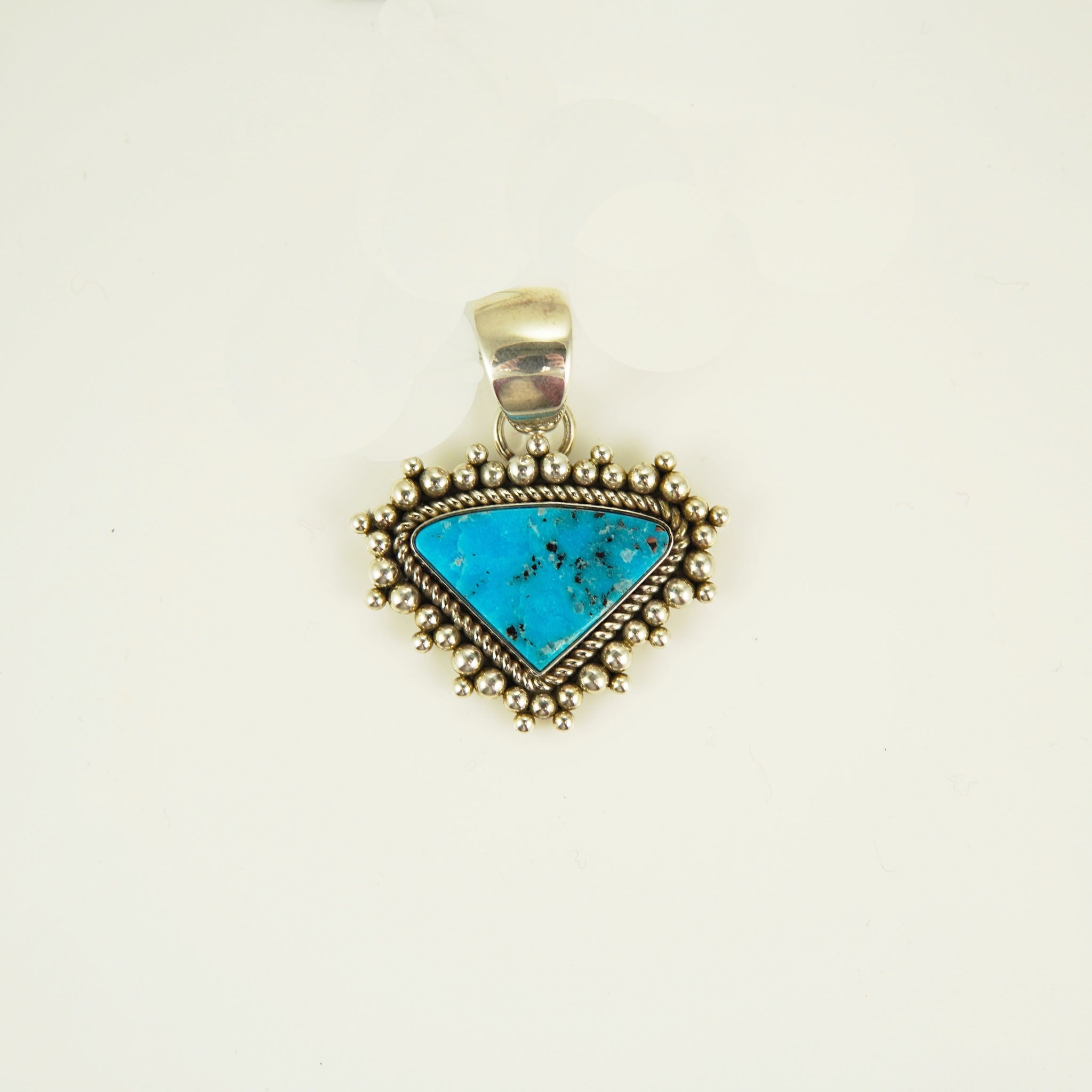 Sterling Silver and Persian Turquoise Pendant by Artie Yellowhorse