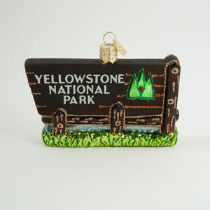 ORNAMENT OW YELLOWSTONE NATIONAL PARK SIGN #41047533 SEP22