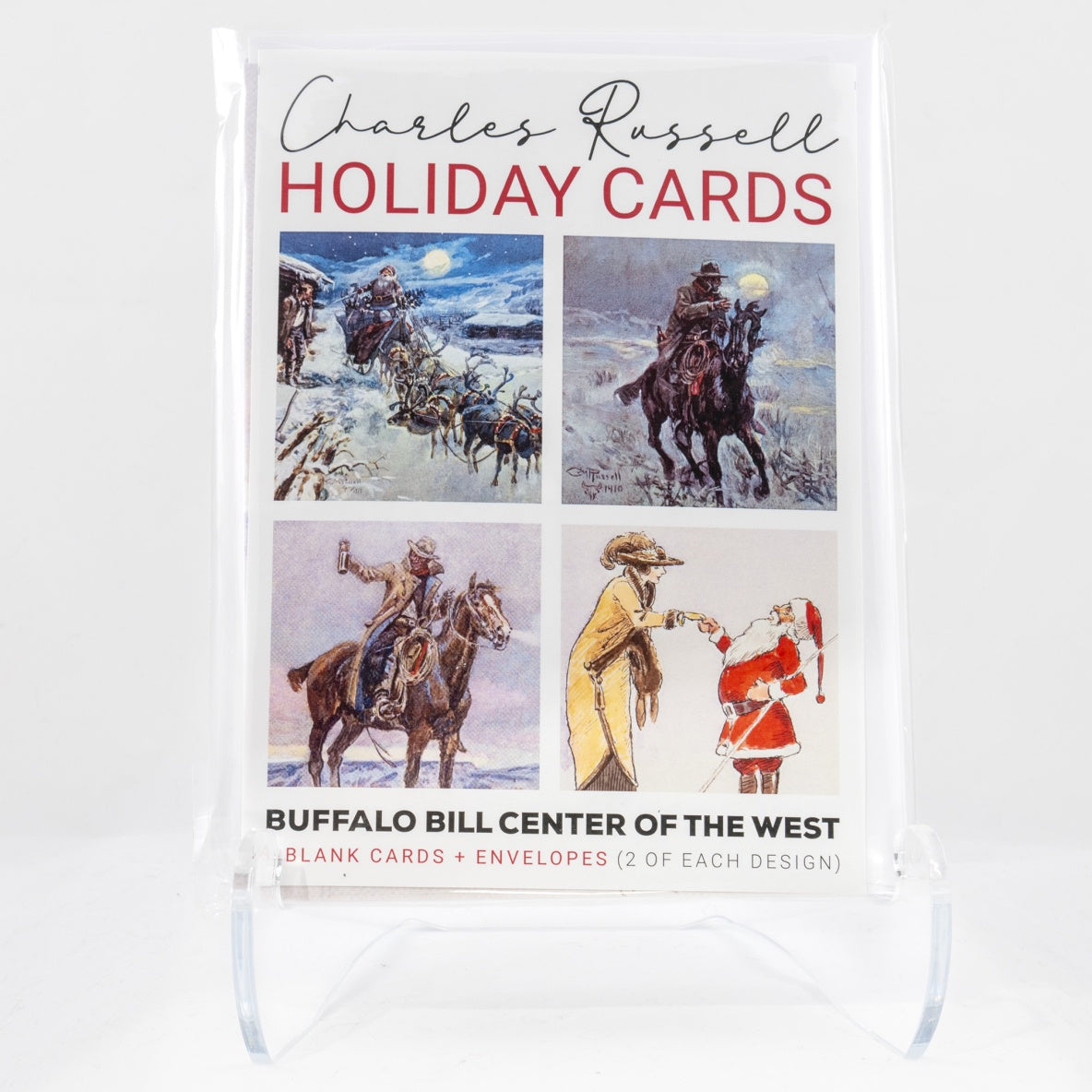 8 Pack of Holiday Notecards by Charles M. Russell