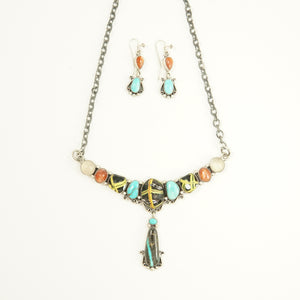 Multi-Stone Necklace & Earring Set