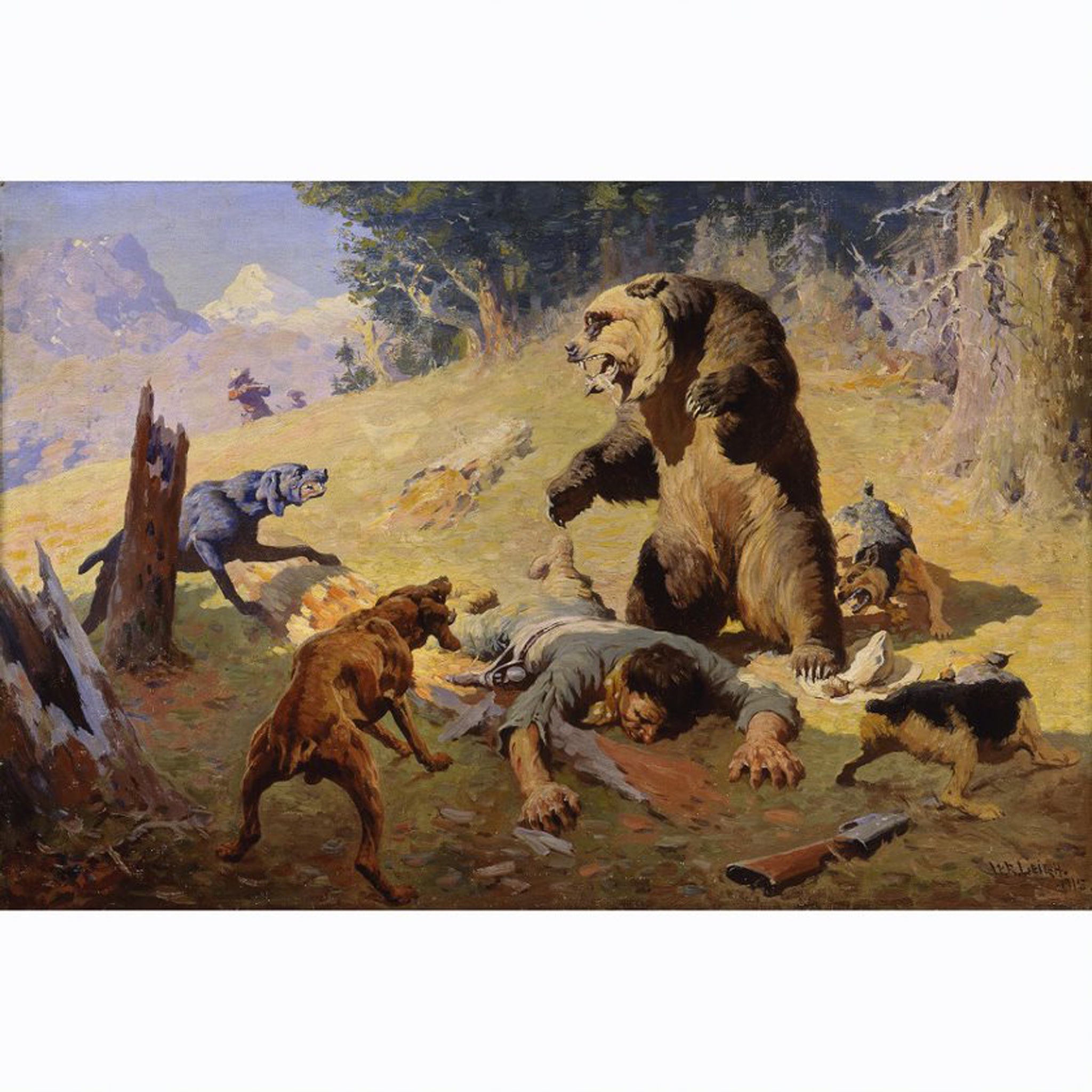 PR 62* GRIZZLY AT BAY BY WILLIAM R. LEIGH #31016672