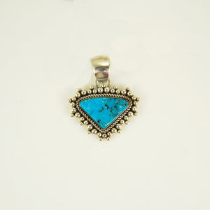 Sterling Silver and Persian Turquoise Pendant by Artie Yellowhorse