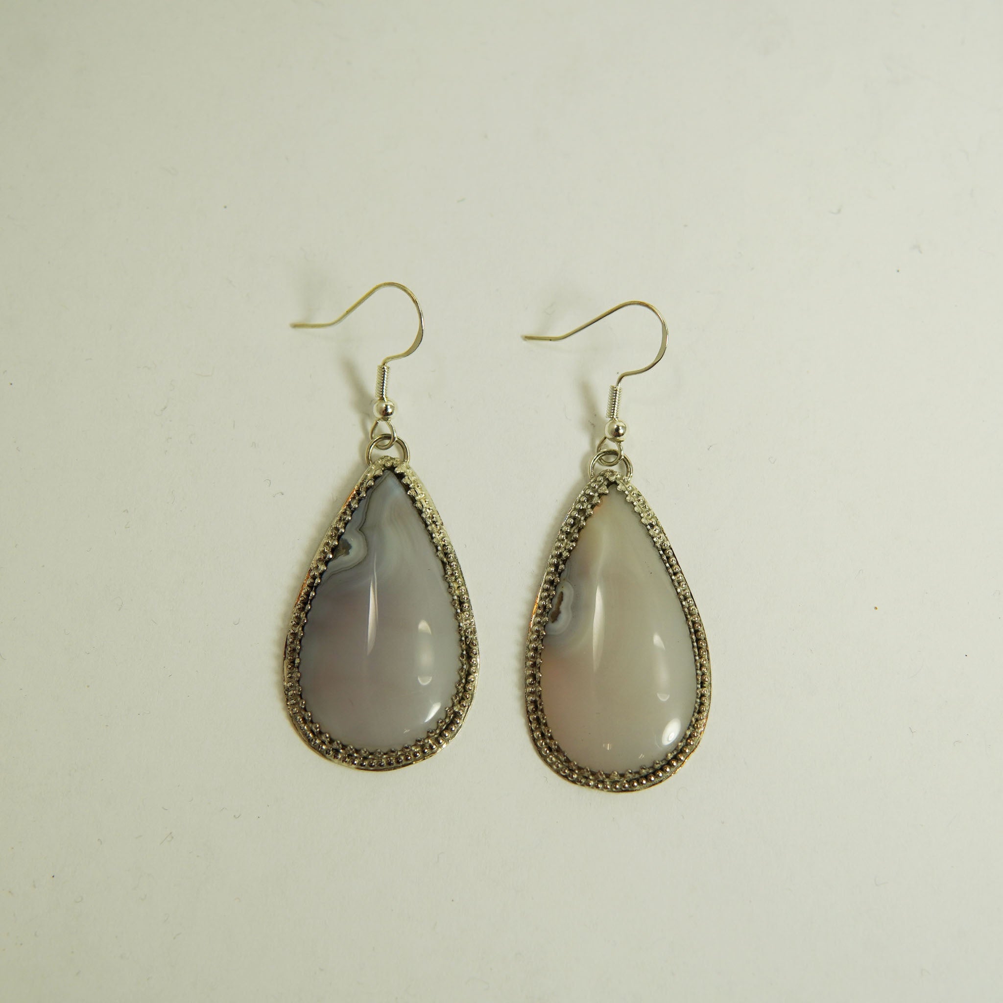 ER SS WY AGATE TEARDROP DANGLE JAMIE LINDEMANN #13188