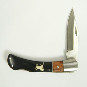 KNIFE 4" BLACK PAKKAWOOD & OAK