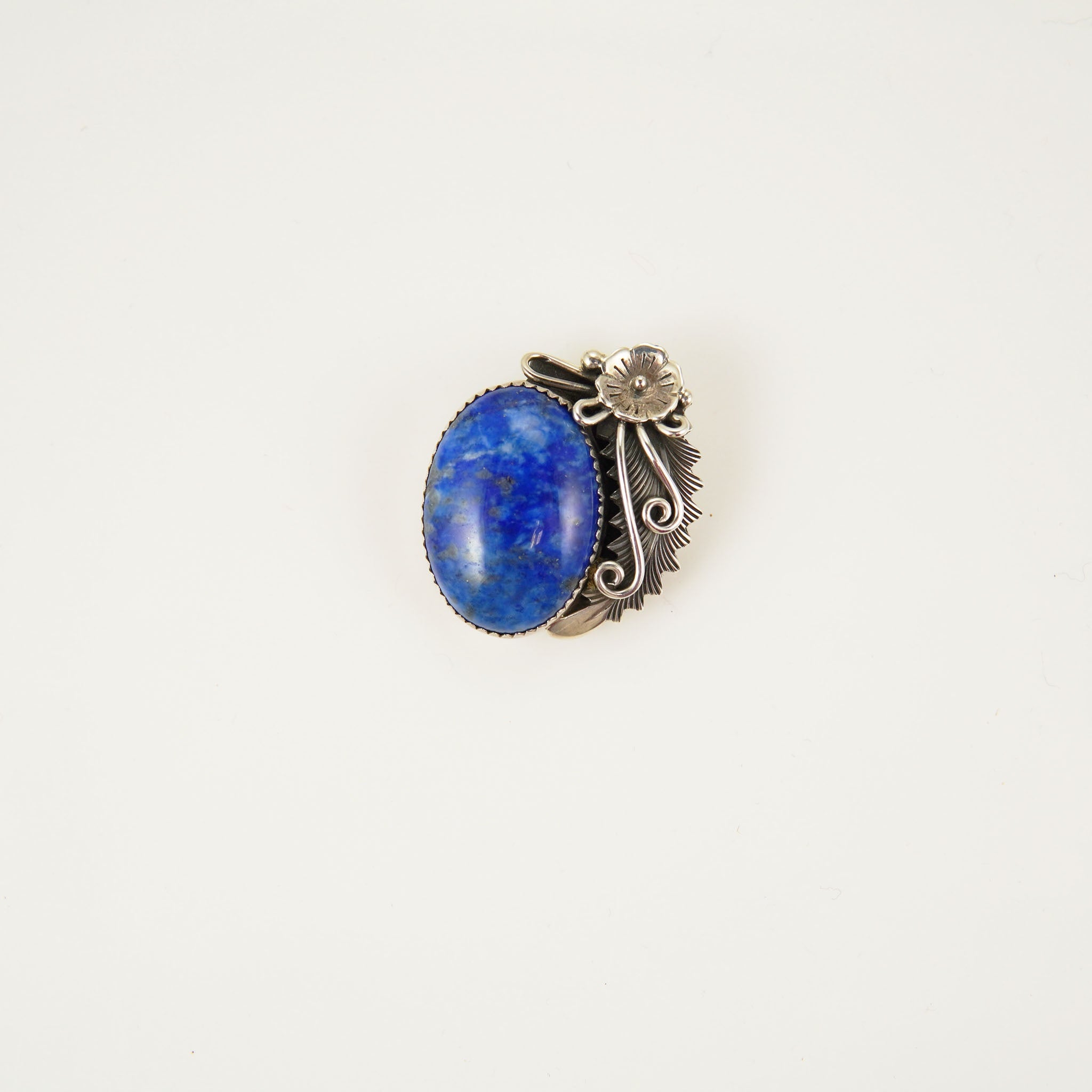 Sterling Silver and Lapis Pendant/Pin by Peter Johnson