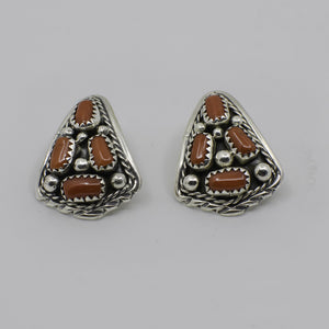 4-Stone Coral Earrings by Melo Chee