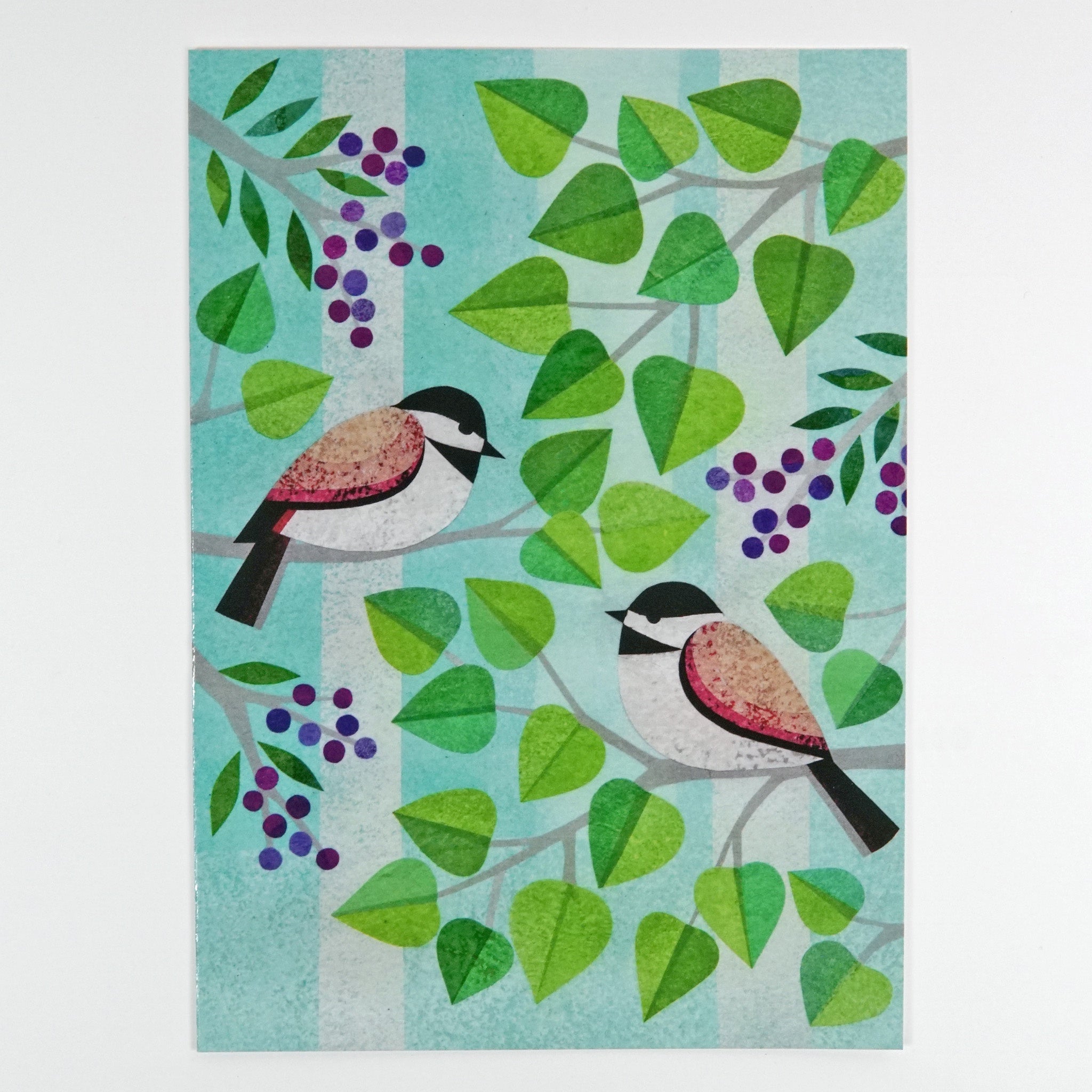 Notecard Chickadees by Kim Conway