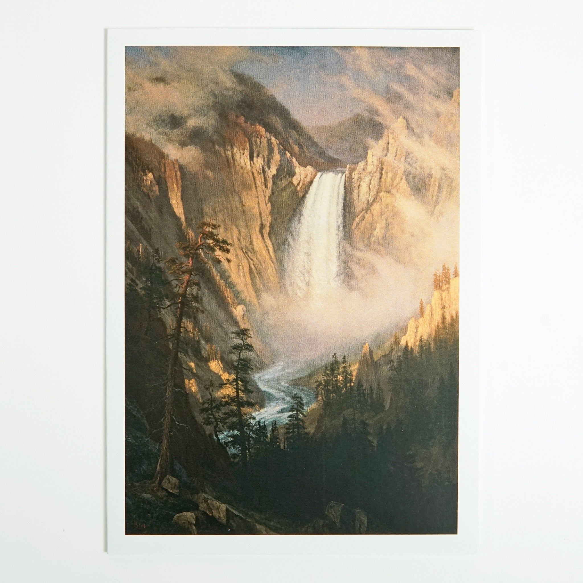 Notecard Yellowstone Falls by Albert Bierstadt